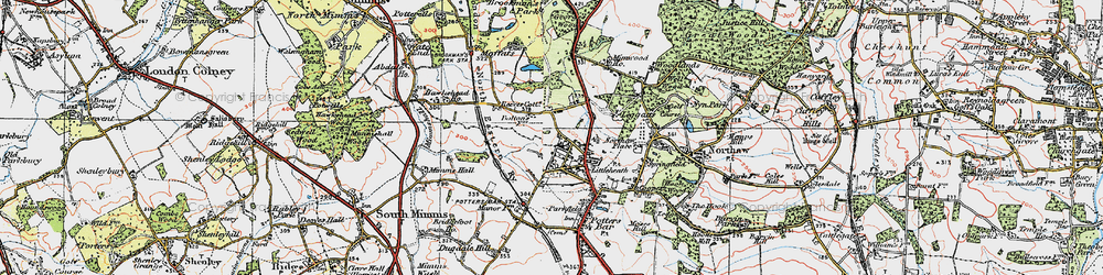 Old map of Little Heath in 1920