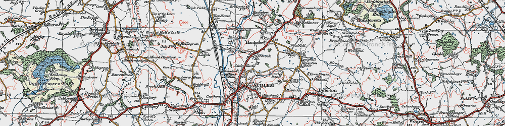 Old map of Little Heath in 1921