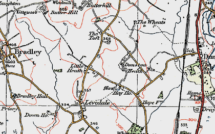 Old map of Little Heath in 1921