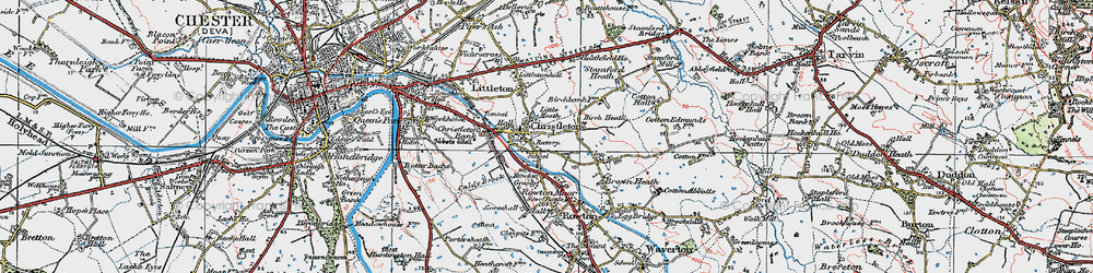 Old map of Little Heath in 1924