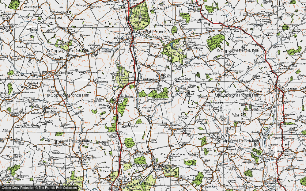 Old Map of Little Henham, 1919 in 1919