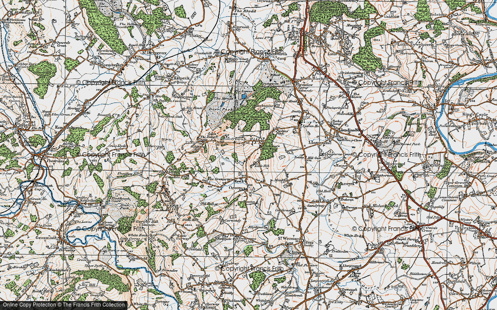 Old Map of Little Hill, 1919 in 1919