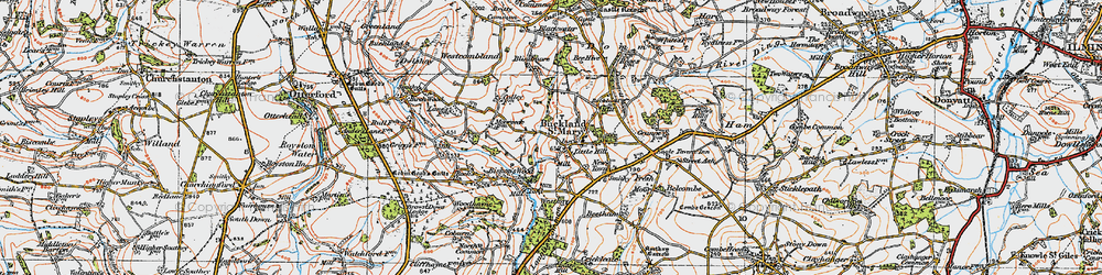 Old map of Little Hill in 1919