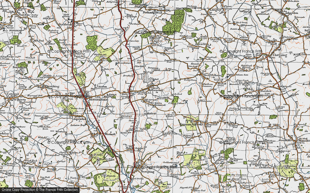 Old Map of Little Hormead, 1919 in 1919