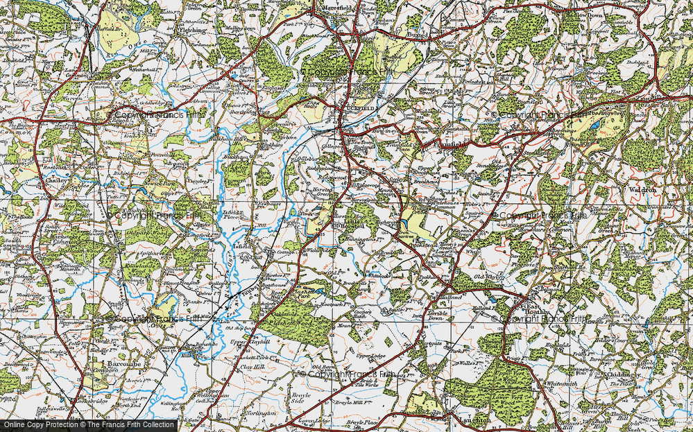 Old Map of Little Horsted, 1920 in 1920