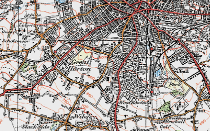 Old map of Little Horton in 1925