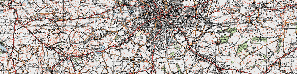 Old map of Little Horton in 1925