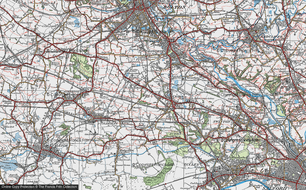 Old Map of Little Hulton, 1924 in 1924