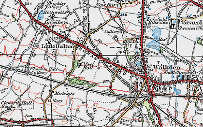 Old map of Little Hulton in 1924