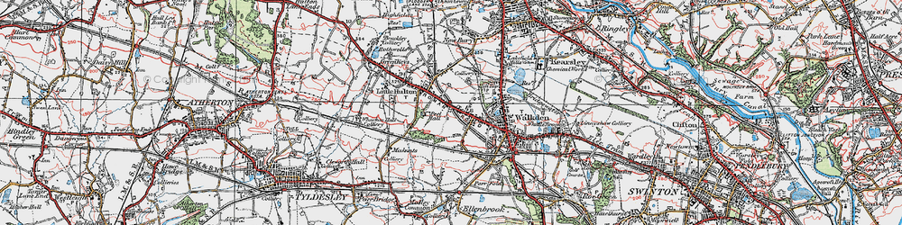 Old map of Little Hulton in 1924