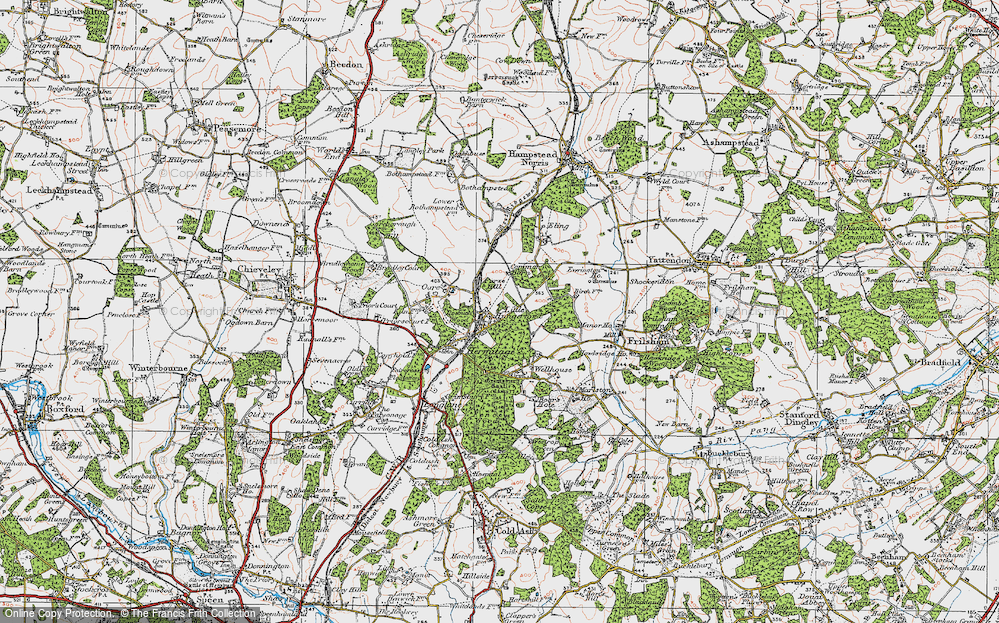 Old Map of Little Hungerford, 1919 in 1919