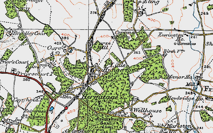 Old map of Little Hungerford in 1919