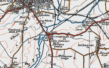 Old map of Little Irchester in 1919