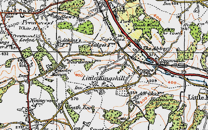 Old map of Little Kingshill in 1919