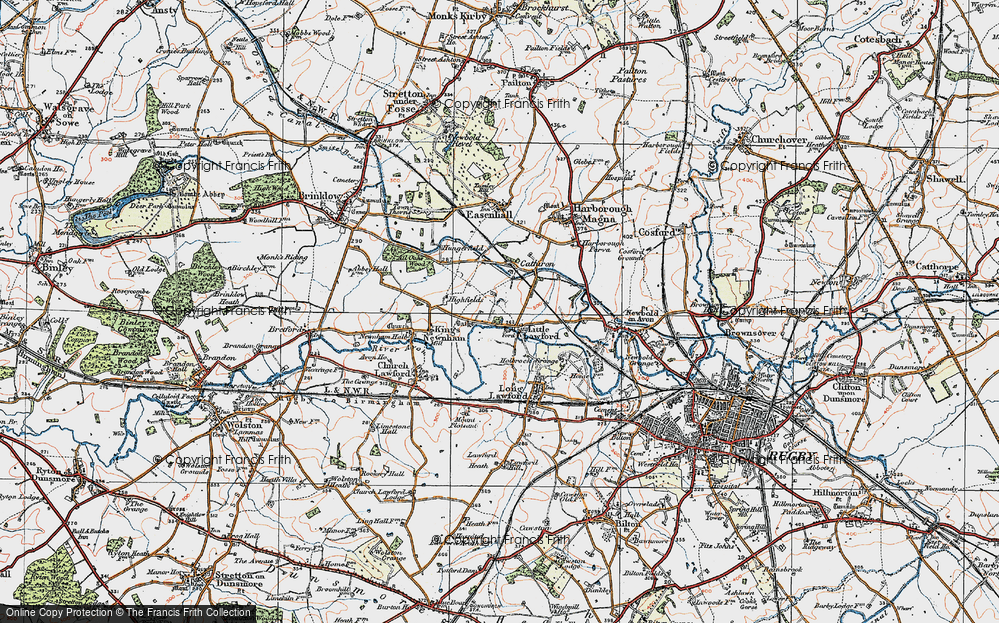 Old Map of Little Lawford, 1920 in 1920