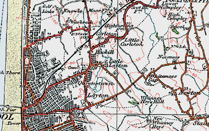 Old map of Little Layton in 1924