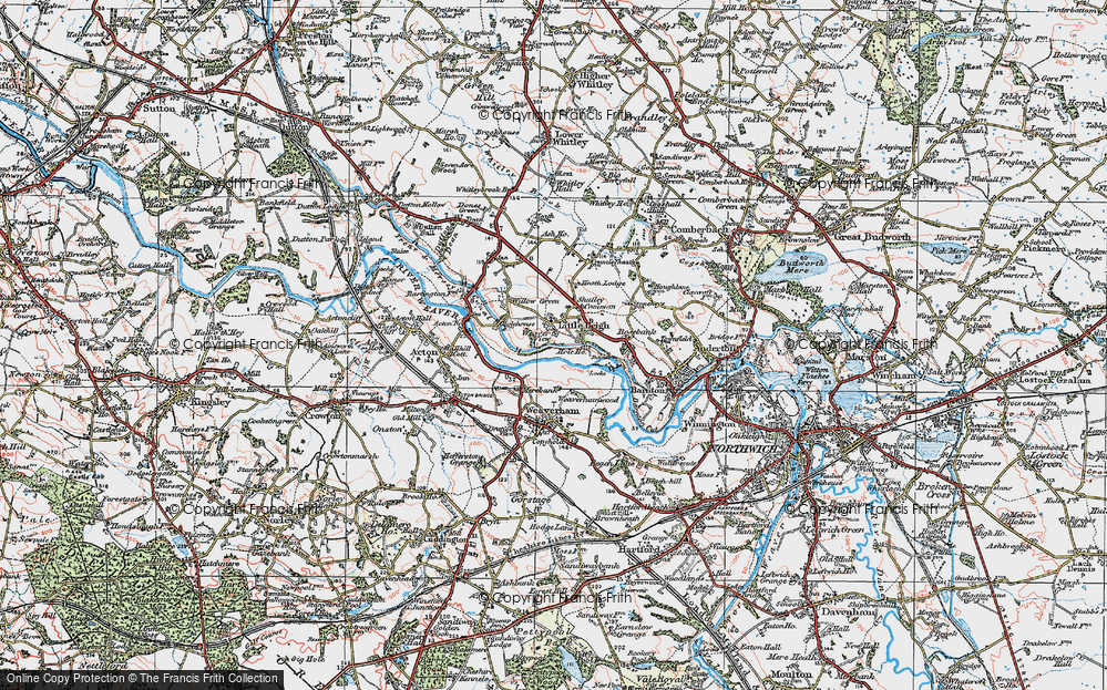 Old Map of Little Leigh, 1923 in 1923