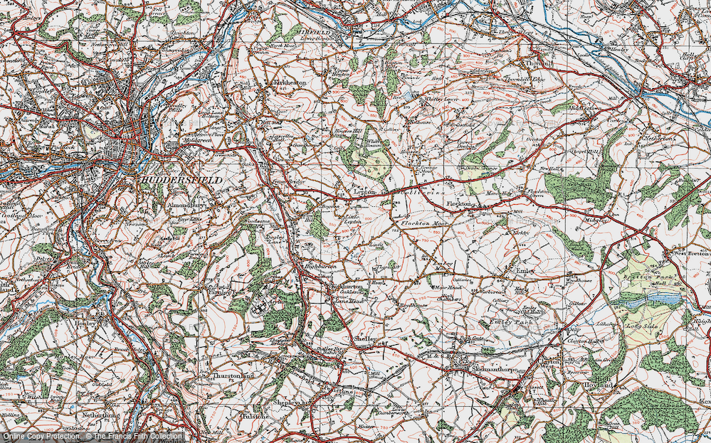Old Map of Little Lepton, 1925 in 1925
