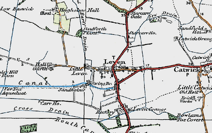 Old map of Little Leven in 1924