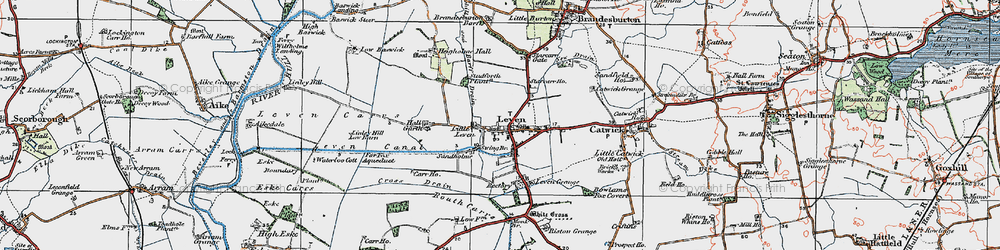 Old map of Little Leven in 1924