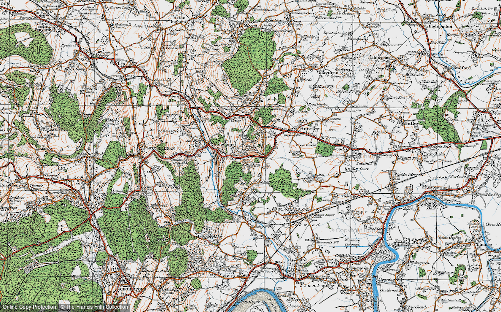 Old Map of Historic Map covering Blaisdon Wood in 1919