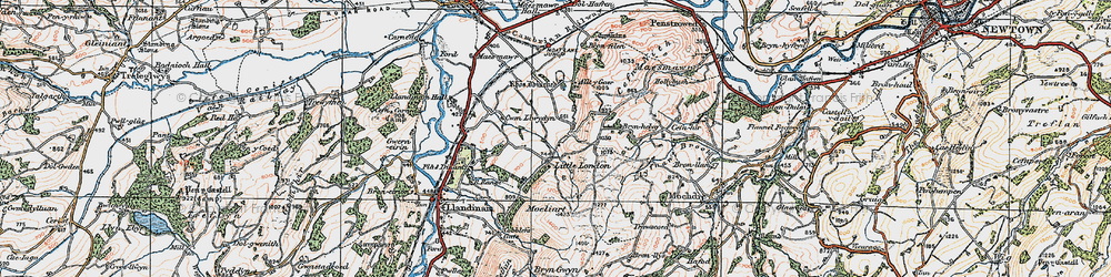 Old map of Bryn-helyg in 1921