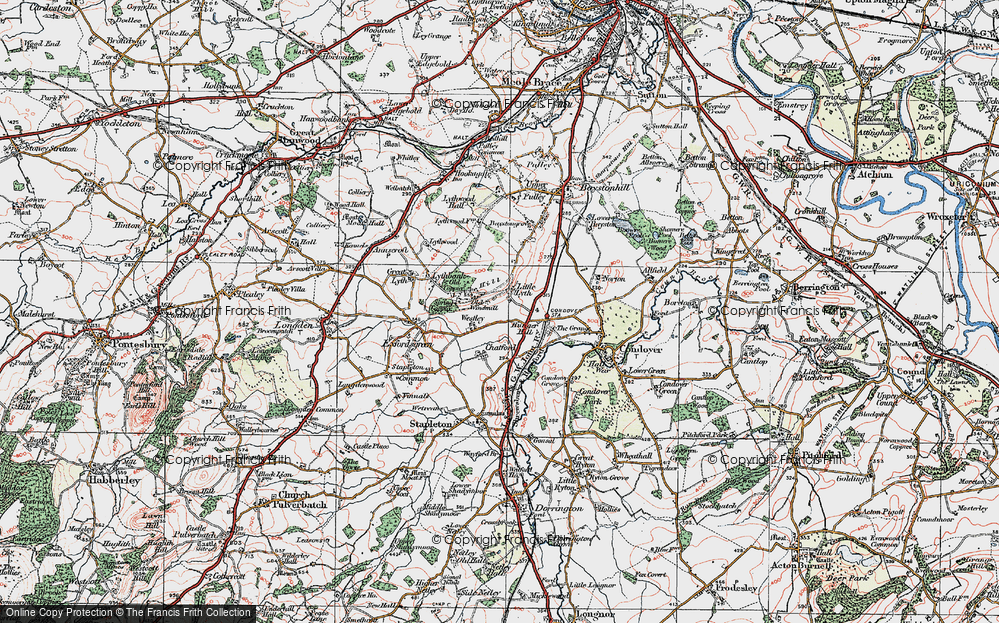 Old Map of Little Lyth, 1921 in 1921