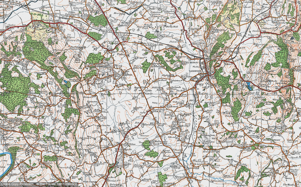 Old Map of Little Marcle, 1920 in 1920