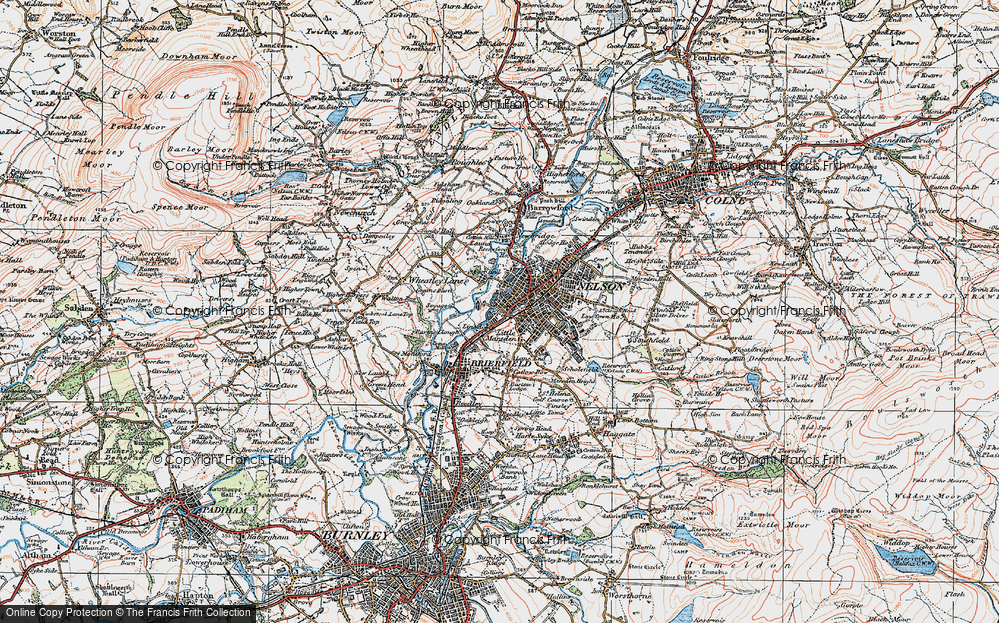 Old Map of Little Marsden, 1924 in 1924