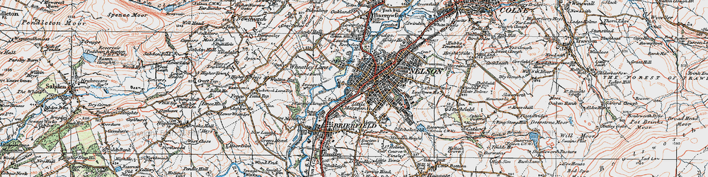 Old map of Little Marsden in 1924