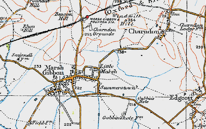 Old map of Little Marsh in 1919