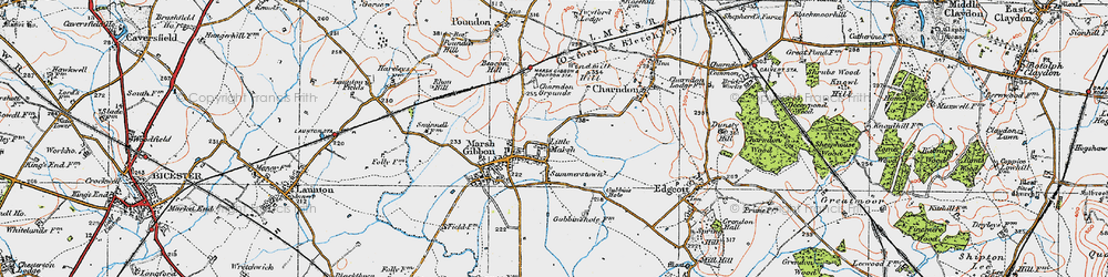 Old map of Little Marsh in 1919