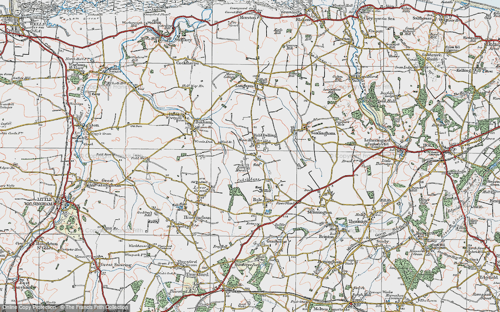 Old Map of Little Marsh, 1921 in 1921