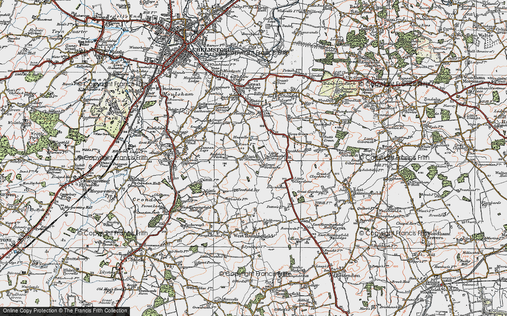 Old Map of Little Mascalls, 1921 in 1921