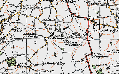 Old map of Little Mascalls in 1921