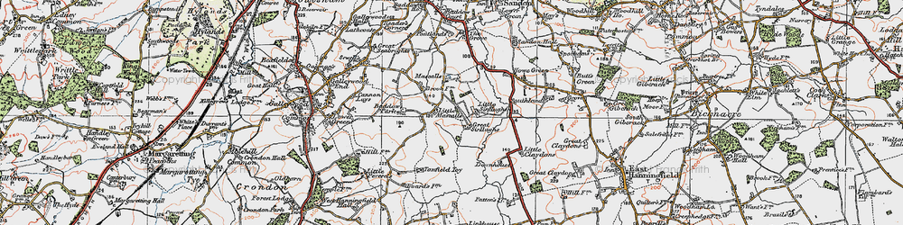 Old map of Little Mascalls in 1921