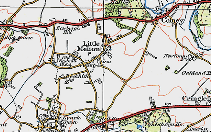 Old map of Beckhithe in 1922