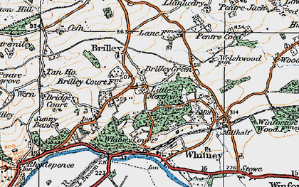 Old map of Brilley Green in 1919