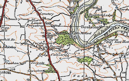 Old map of Black Hill in 1922