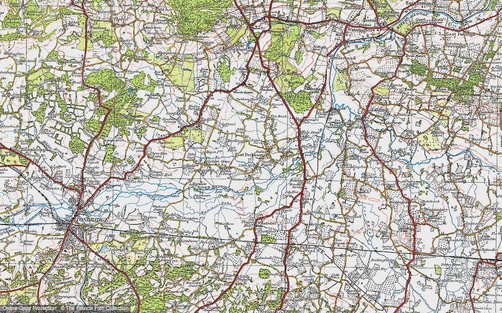 Old Map of Little Mill, 1920 in 1920