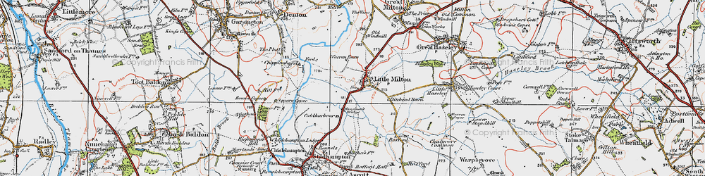 Old map of Little Milton in 1919