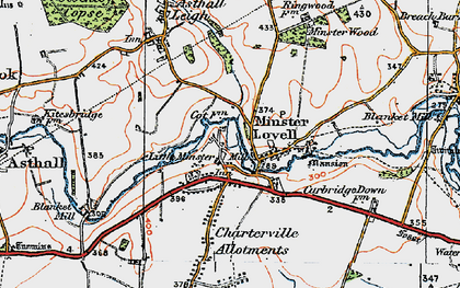 Old map of Little Minster in 1919