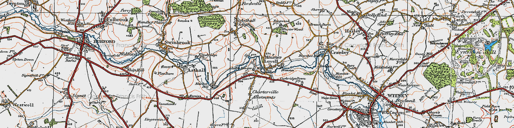 Old map of Little Minster in 1919