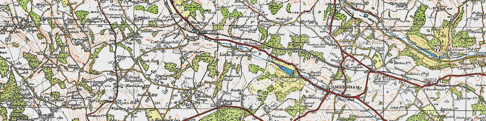 Old map of Little Missenden in 1920
