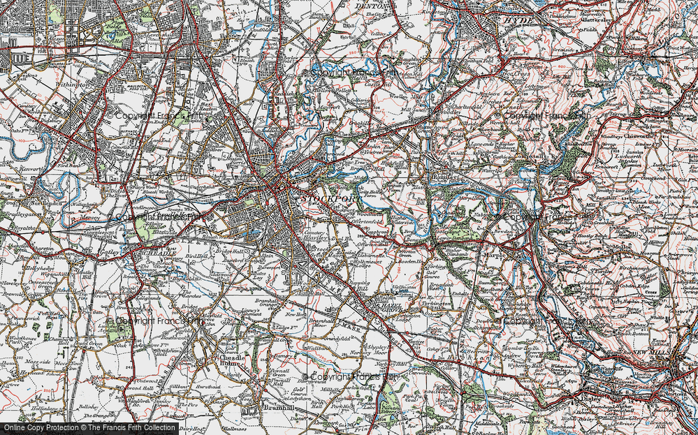 Old Map of Little Moor, 1923 in 1923