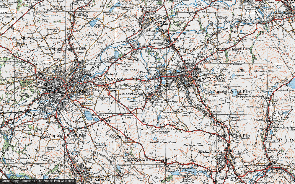 Old Map of Little Moor End, 1924 in 1924