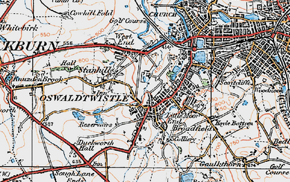 Old map of Little Moor End in 1924