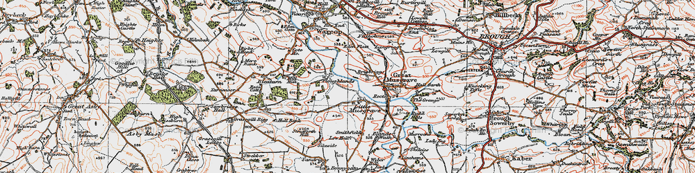 Old map of Little Musgrave in 1925