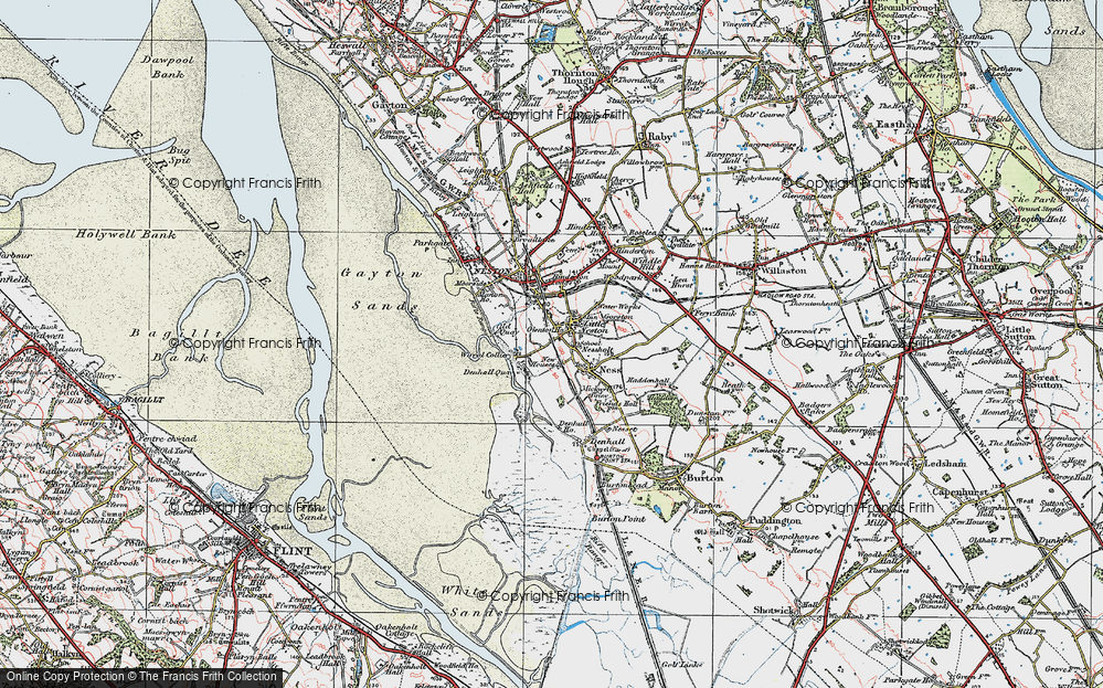Old Map of Little Neston, 1924 in 1924
