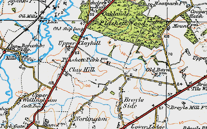 Old map of Little Norlington in 1920